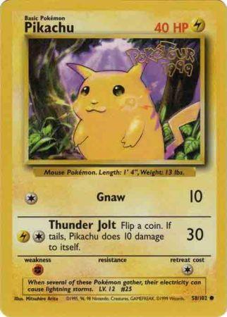 Pikachu (58/102) (PokeTour 1999 Promo) [Miscellaneous Cards] | Nerdhalla Games