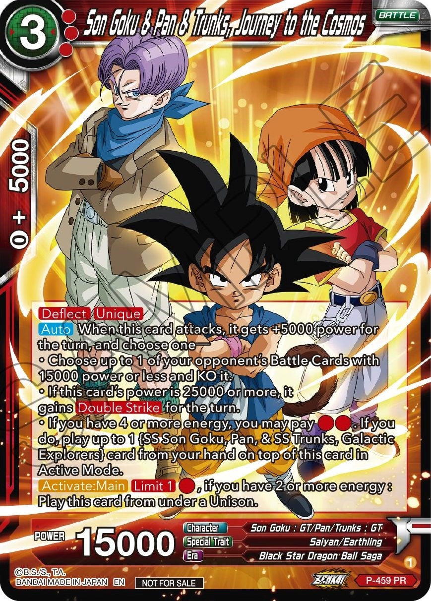 Son Goku & Pan & Trunks, Journey to the Cosmos (Z03 Dash Pack) (P-459) [Promotion Cards] | Nerdhalla Games