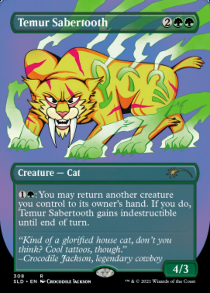 Temur Sabertooth (Borderless) [Secret Lair Drop Series] | Nerdhalla Games