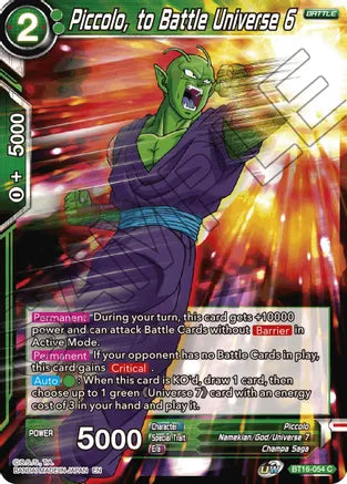 Piccolo, to Battle Universe 6 (BT16-054) [Realm of the Gods] | Nerdhalla Games