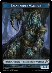 Salamander Warrior // Treasure Double-Sided Token [The Lost Caverns of Ixalan Commander Tokens] | Nerdhalla Games