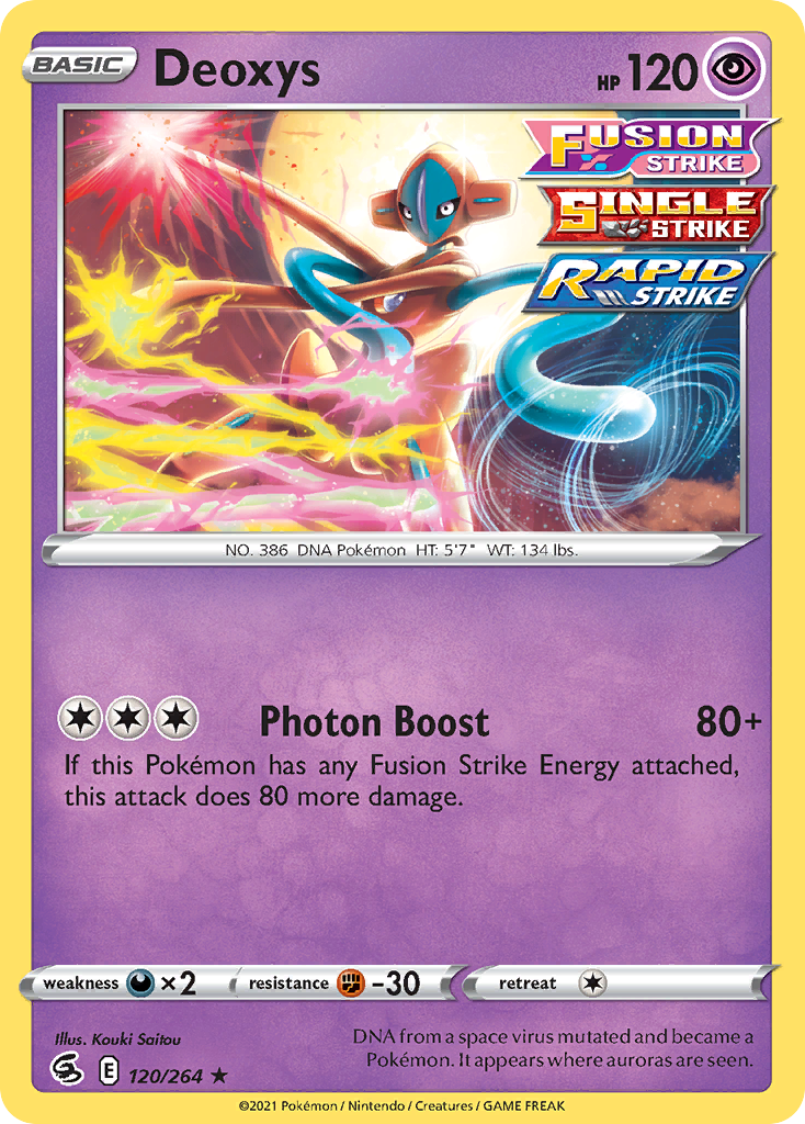 Deoxys (120/264) (Theme Deck Exclusive) [Sword & Shield: Fusion Strike] | Nerdhalla Games