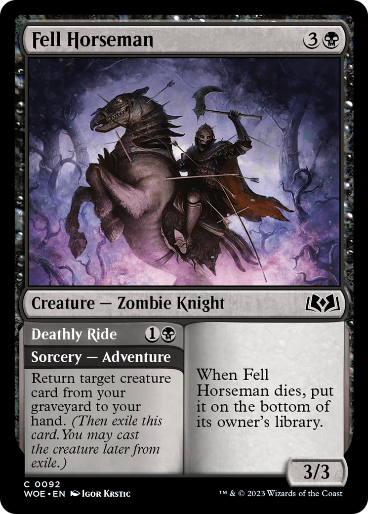 Fell Horseman // Deathly Ride [Wilds of Eldraine] | Nerdhalla Games