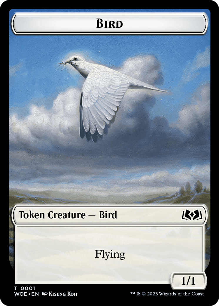 Bird // Food (0013) Double-Sided Token [Wilds of Eldraine Tokens] | Nerdhalla Games