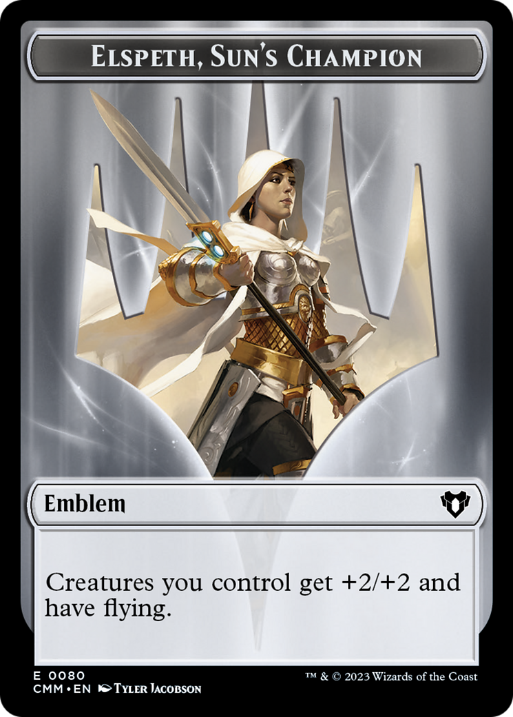 Elspeth, Sun's Champion Emblem // Copy (55) Double-Sided Token [Commander Masters Tokens] | Nerdhalla Games