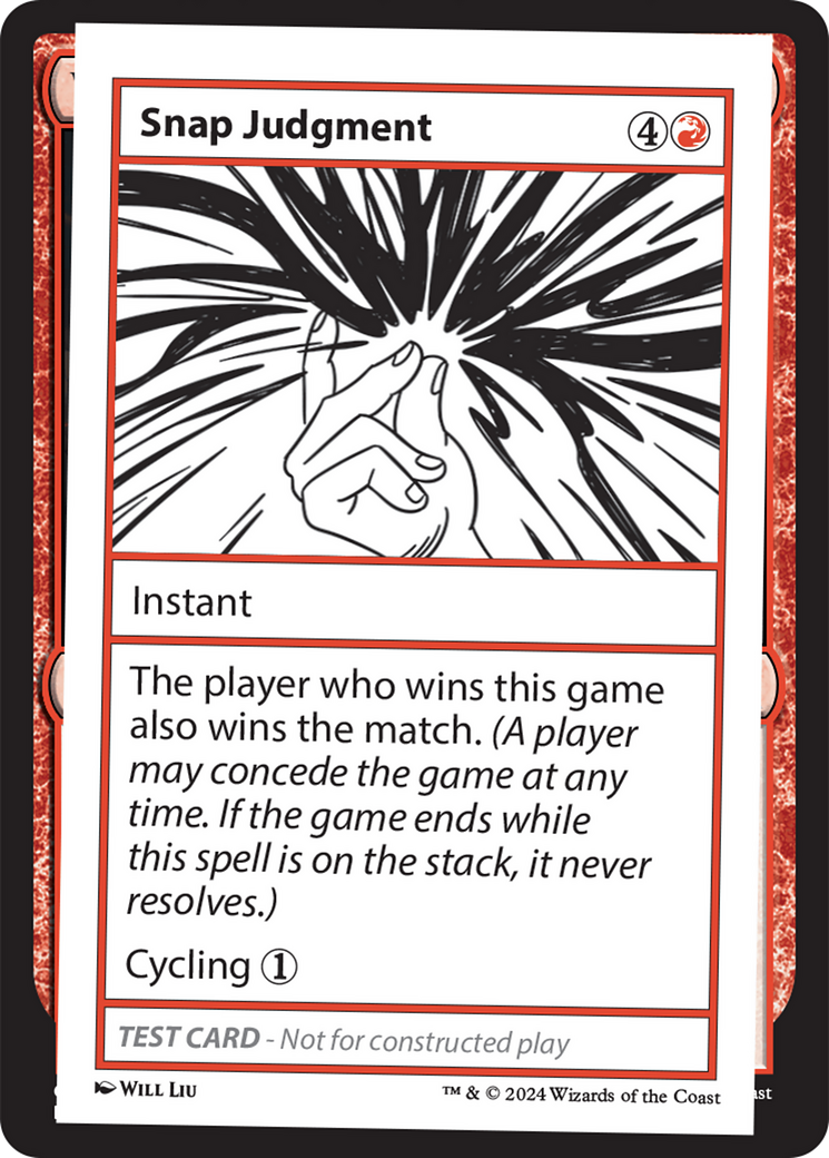 Snap Judgment [Mystery Booster 2 Playtest Cards] | Nerdhalla Games