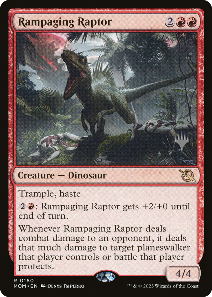 Rampaging Raptor (Promo Pack) [March of the Machine Promos] | Nerdhalla Games