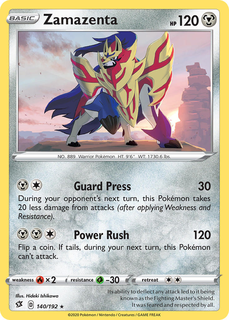 Zamazenta (140/192) (Cracked Ice Holo) (Theme Deck Exclusive) [Sword & Shield: Rebel Clash] | Nerdhalla Games