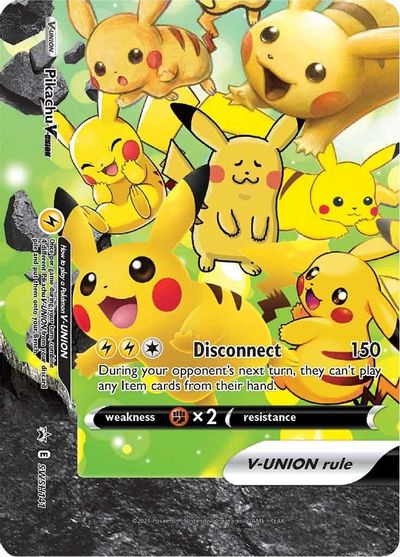 Pikachu V-UNION (SWSH141) (Celebrations) [Sword & Shield: Black Star Promos] | Nerdhalla Games