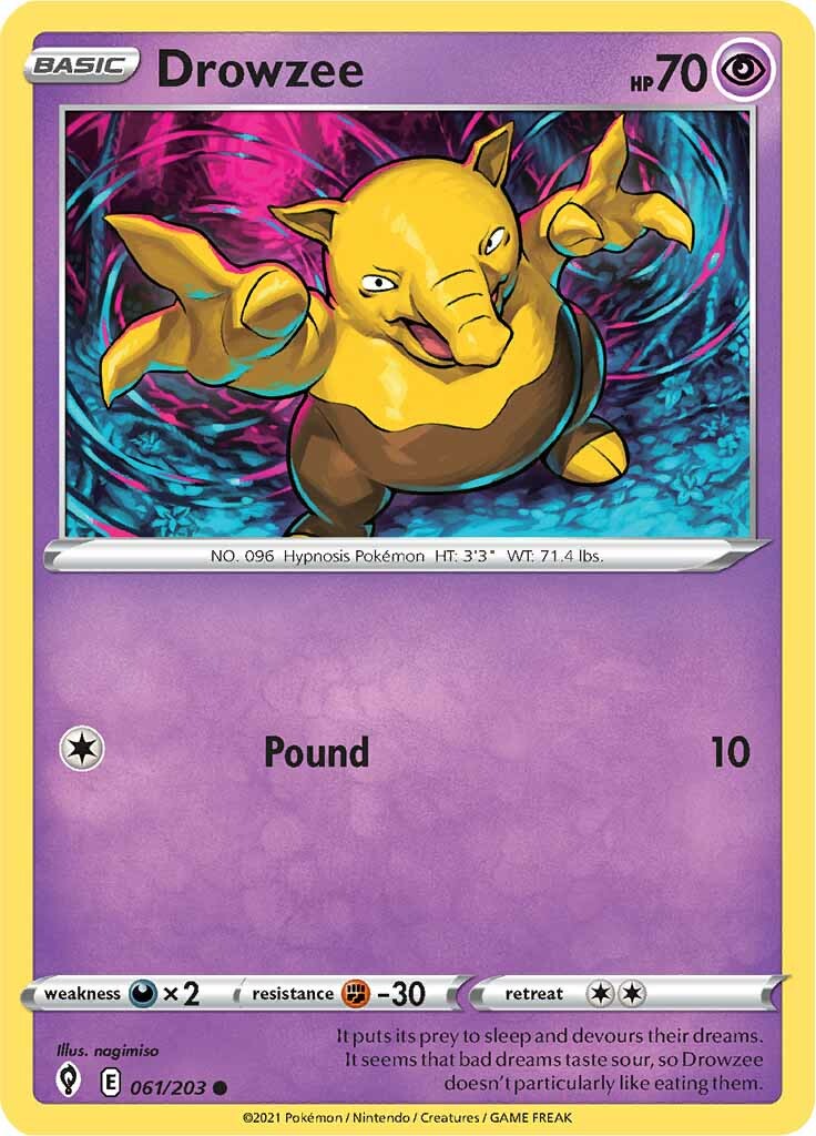 Drowzee (061/203) [Sword & Shield: Evolving Skies] | Nerdhalla Games