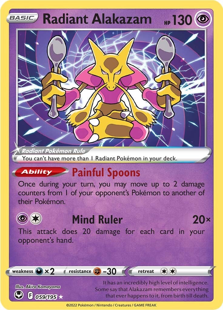 Radiant Alakazam (059/195) [Sword & Shield: Silver Tempest] | Nerdhalla Games