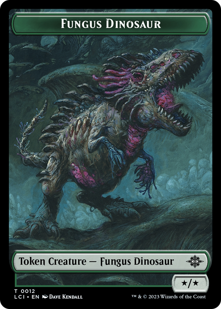 Fungus Dinosaur // Spirit Double-Sided Token [The Lost Caverns of Ixalan Tokens] | Nerdhalla Games