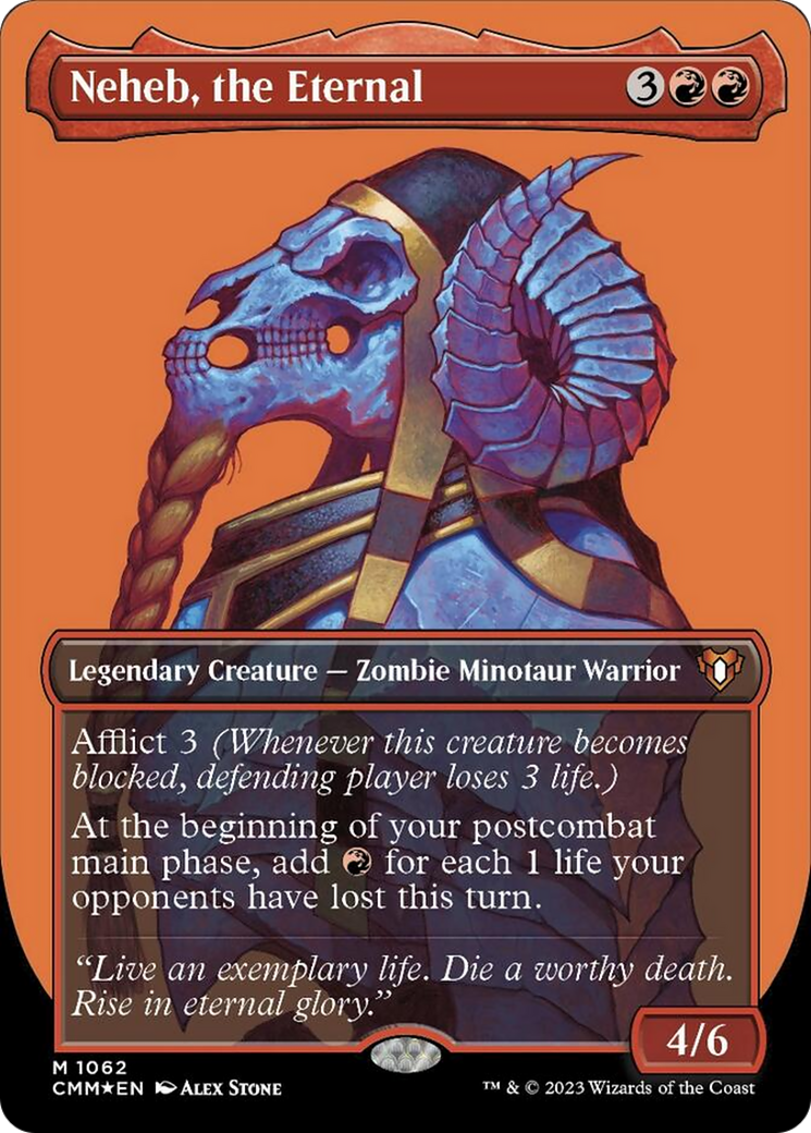 Neheb, the Eternal (Borderless Textured Foil Frame Break) [Commander Masters] | Nerdhalla Games