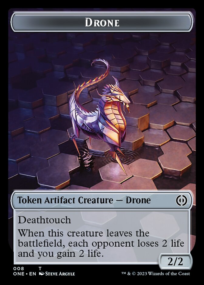 Rebel // Drone Double-Sided Token [Phyrexia: All Will Be One Tokens] | Nerdhalla Games