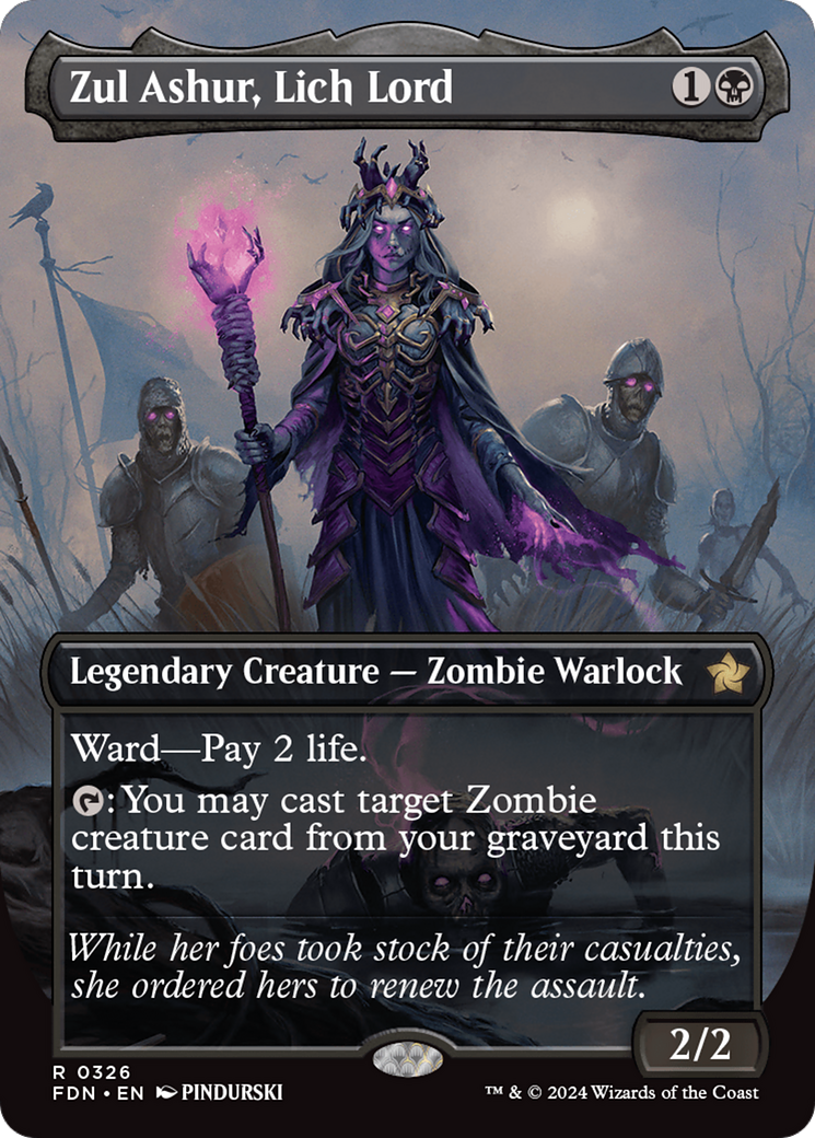 Zul Ashur, Lich Lord (Borderless) [Foundations] | Nerdhalla Games