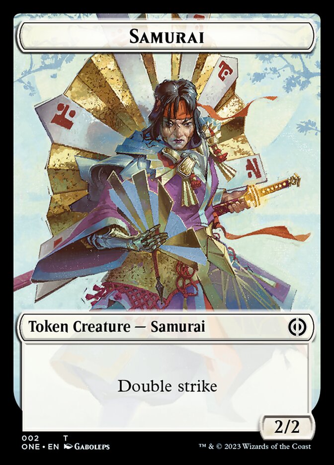 Rebel // Samurai Double-Sided Token [Phyrexia: All Will Be One Tokens] | Nerdhalla Games