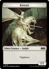 Knight // Food (0010) Double-Sided Token [Wilds of Eldraine Tokens] | Nerdhalla Games