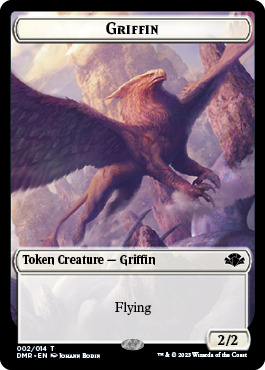 Zombie // Griffin Double-Sided Token [Dominaria Remastered Tokens] | Nerdhalla Games