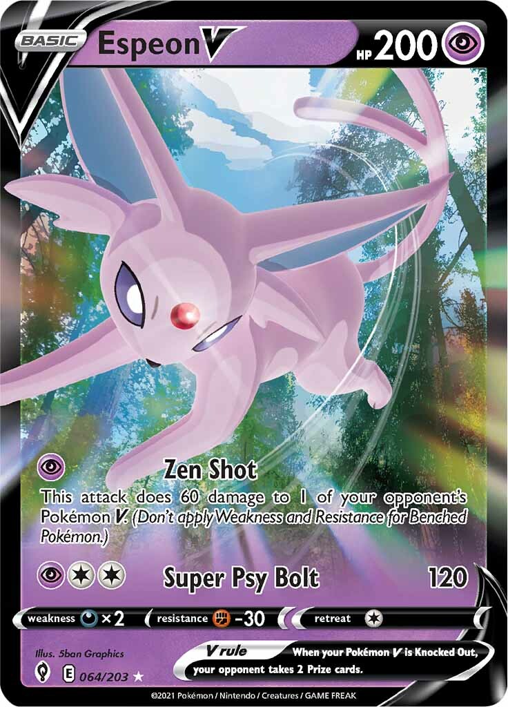 Espeon V (064/203) [Sword & Shield: Evolving Skies] | Nerdhalla Games