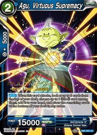 Agu, Virtuous Supremacy (Divine Multiverse Draft Tournament) (DB2-060) [Tournament Promotion Cards] | Nerdhalla Games