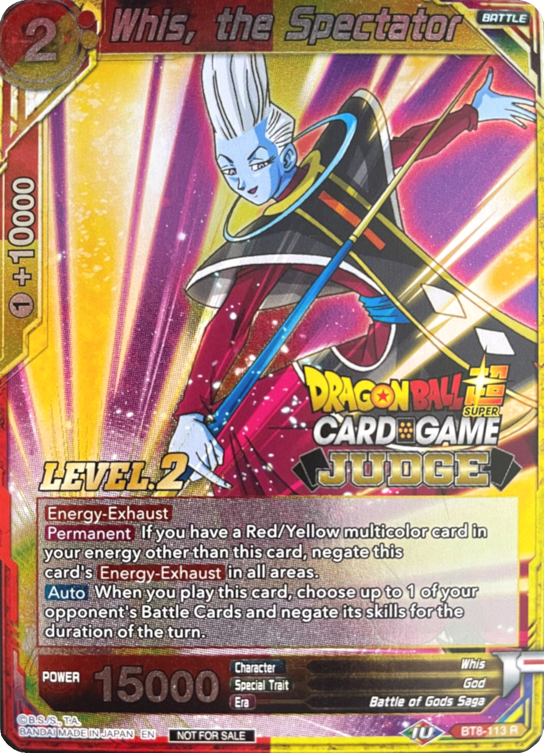 Whis, the Spectator (Level 2) (BT8-113) [Judge Promotion Cards] | Nerdhalla Games