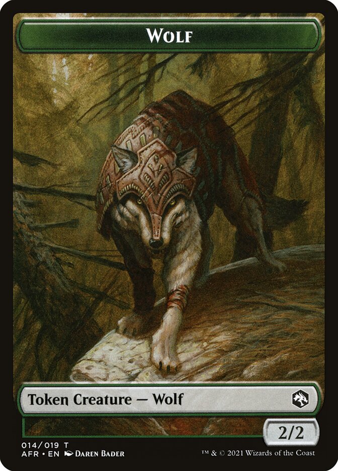 Wolf // Icingdeath, Frost Tongue Double-Sided Token [Dungeons & Dragons: Adventures in the Forgotten Realms Tokens] | Nerdhalla Games