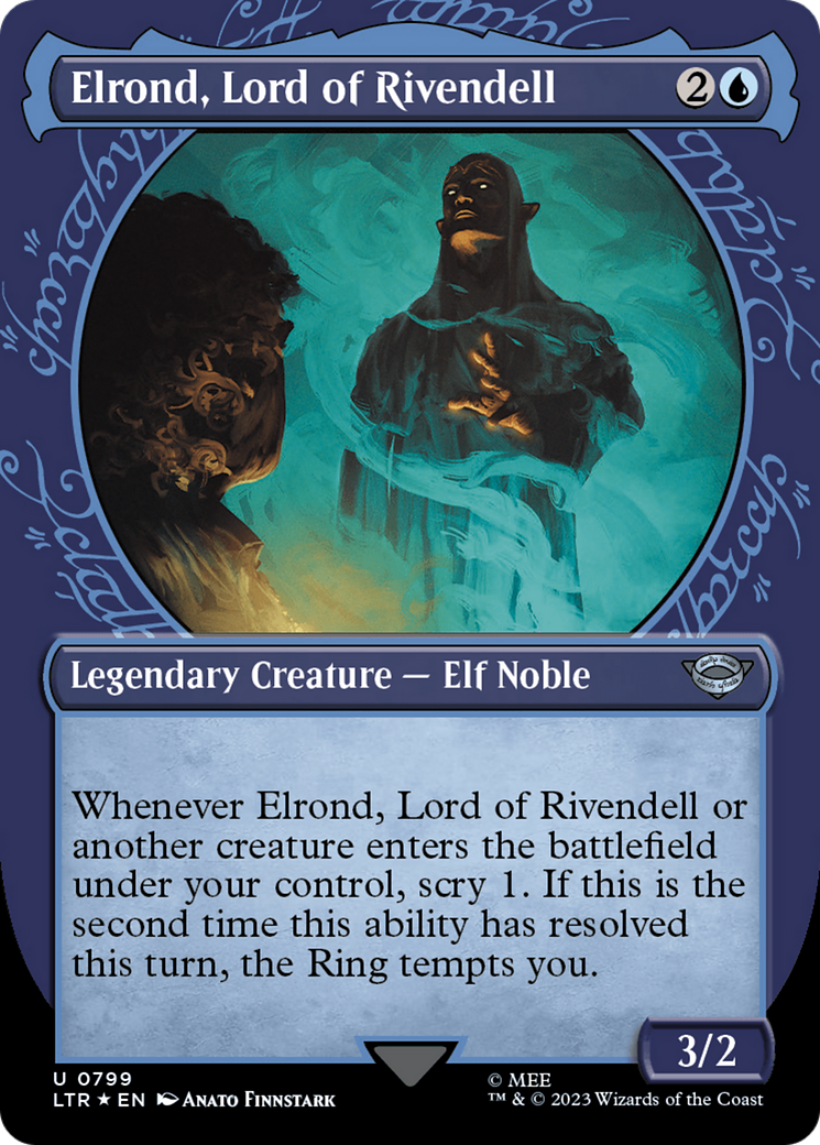 Elrond, Lord of Rivendell (Showcase) (Surge Foil) [The Lord of the Rings: Tales of Middle-Earth] | Nerdhalla Games