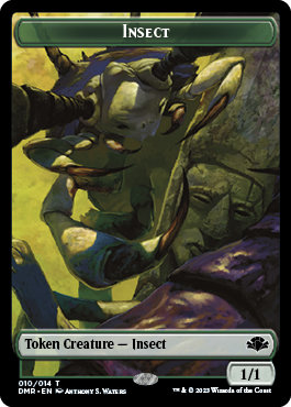 Insect // Construct Double-Sided Token [Dominaria Remastered Tokens] | Nerdhalla Games