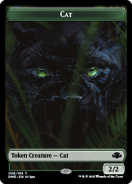 Elephant // Cat (008) Double-Sided Token [Dominaria Remastered Tokens] | Nerdhalla Games