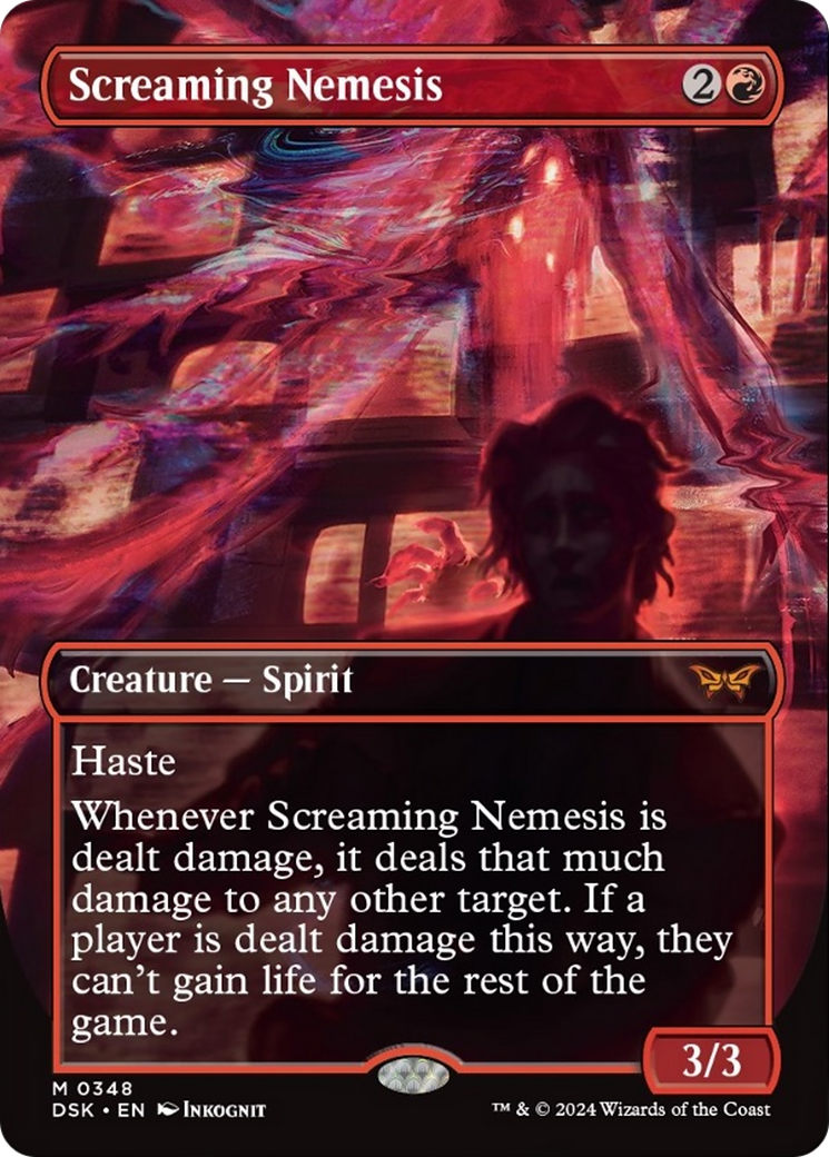 Screaming Nemesis (Borderless) [Duskmourn: House of Horror] | Nerdhalla Games