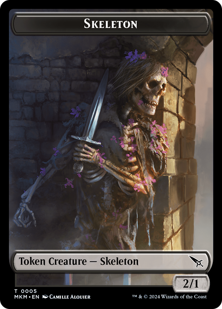 Skeleton Token [Murders at Karlov Manor Tokens] | Nerdhalla Games