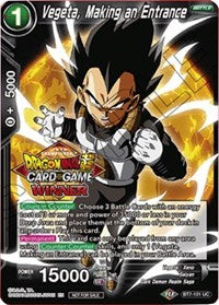 Vegeta, Making an Entrance (Top 16 Winner) (BT7-101) [Tournament Promotion Cards] | Nerdhalla Games