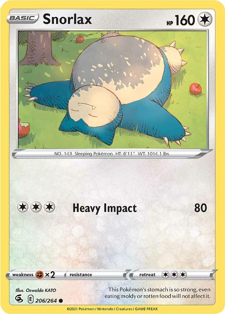 Snorlax (206/264) [Sword & Shield: Fusion Strike] | Nerdhalla Games