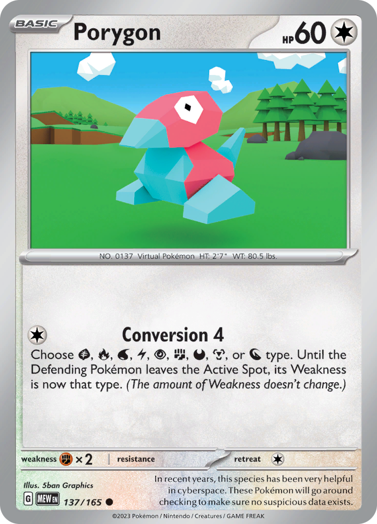 Porygon (137/165) [Scarlet & Violet 151] | Nerdhalla Games