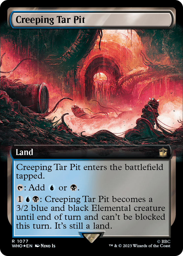 Creeping Tar Pit (Extended Art) (Surge Foil) [Doctor Who] | Nerdhalla Games