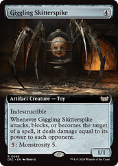 Giggling Skitterspike (Extended Art) [Duskmourn: House of Horror Commander] | Nerdhalla Games