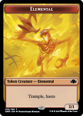 Goblin // Elemental Double-Sided Token [Dominaria Remastered Tokens] | Nerdhalla Games