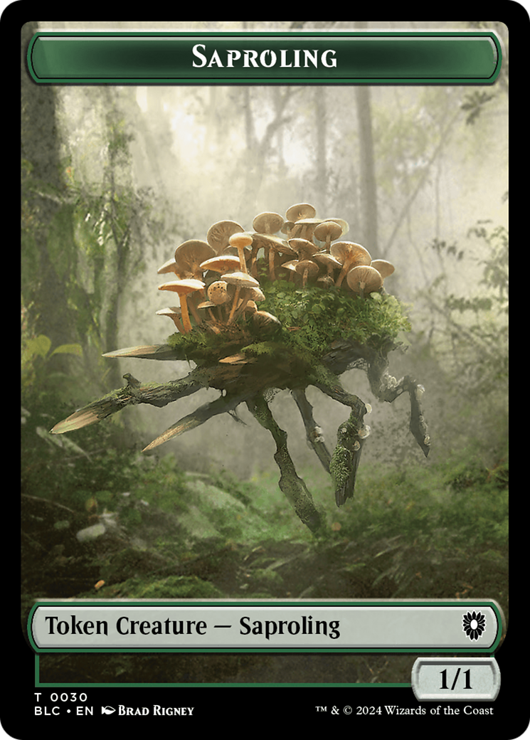 Hamster // Saproling Double-Sided Token [Bloomburrow Commander Tokens] | Nerdhalla Games