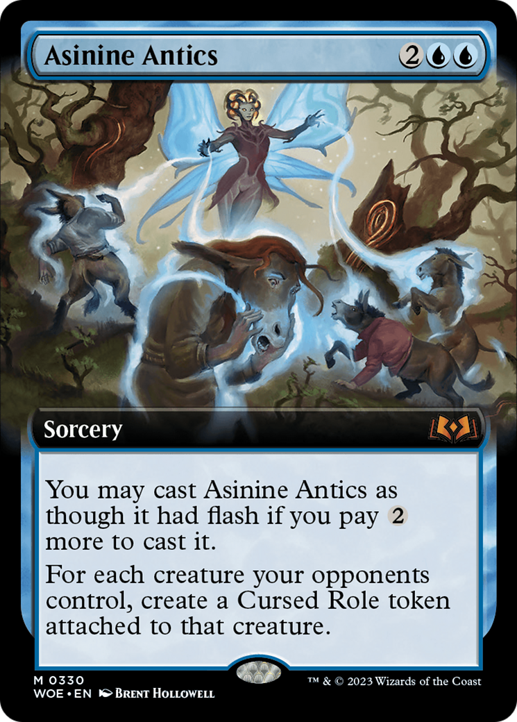 Asinine Antics (Extended Art) [Wilds of Eldraine] | Nerdhalla Games