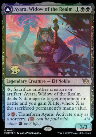 Ayara, Widow of the Realm // Ayara, Furnace Queen [March of the Machine Prerelease Promos] | Nerdhalla Games