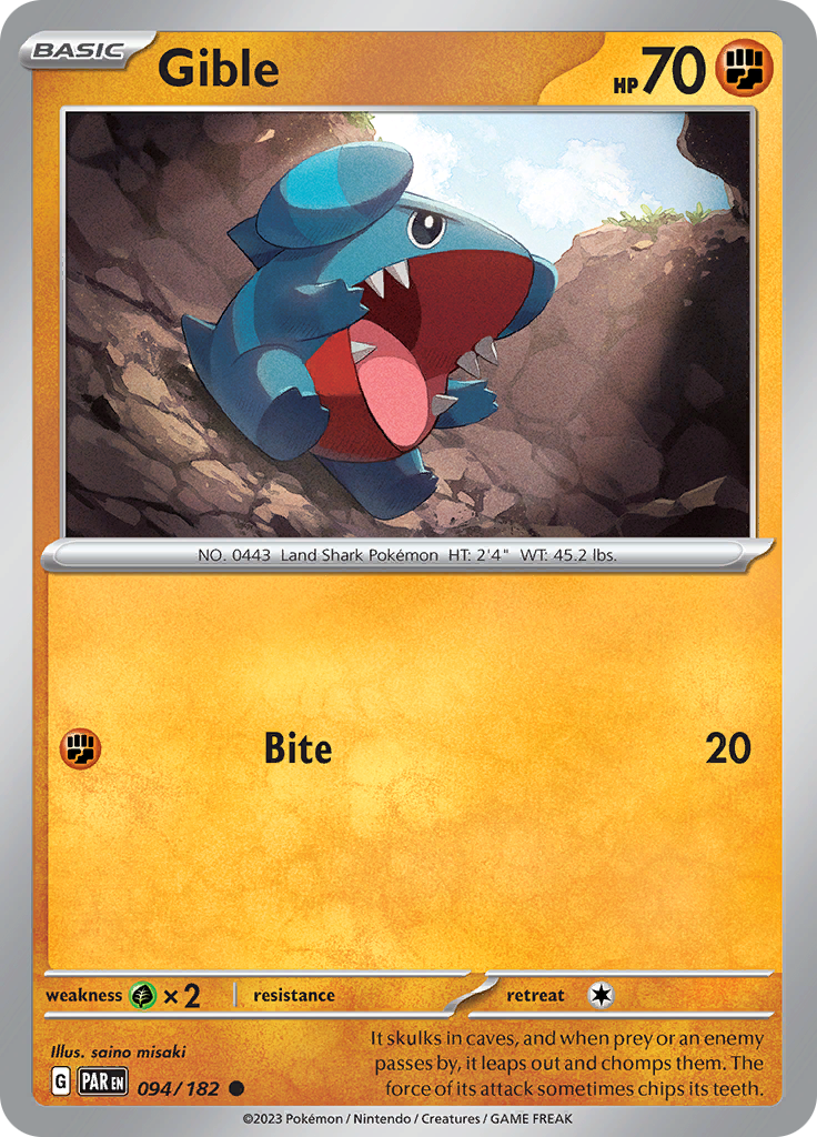 Gible (094/182) [Scarlet & Violet: Paradox Rift] | Nerdhalla Games