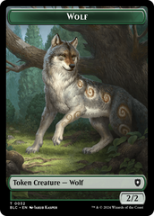 Goat // Wolf (032) Double-Sided Token [Bloomburrow Commander Tokens] | Nerdhalla Games