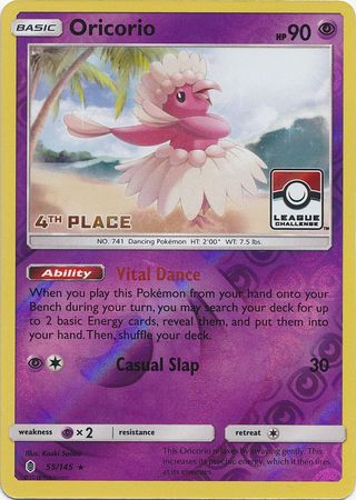 Oricorio (55/145) (League Promo 4th Place) [Sun & Moon: Guardians Rising] | Nerdhalla Games