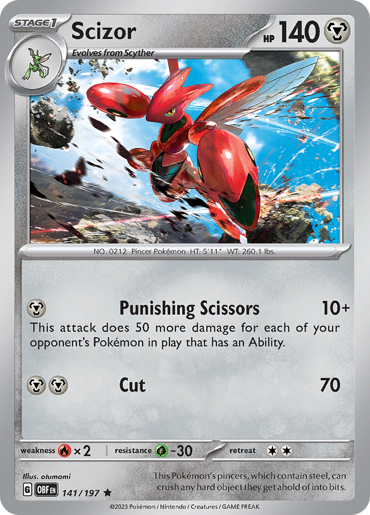 Scizor (141/197) [Scarlet & Violet: Obsidian Flames] | Nerdhalla Games