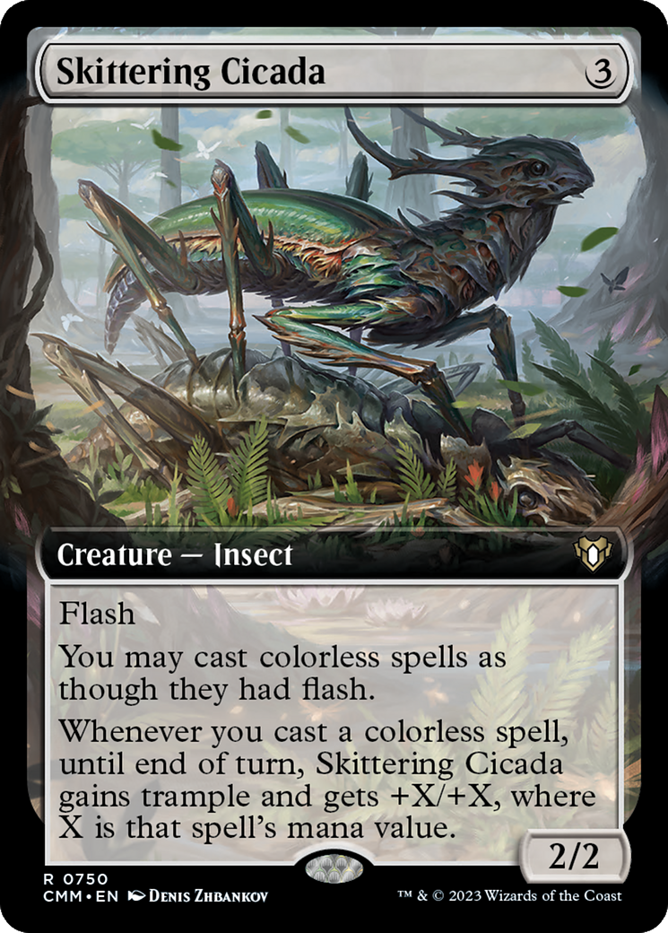 Skittering Cicada (Extended Art) [Commander Masters] | Nerdhalla Games