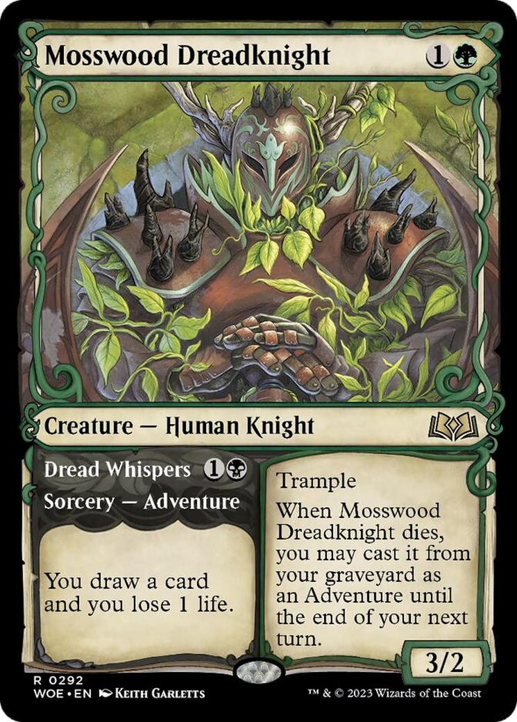 Mosswood Dreadknight // Dread Whispers (Showcase) [Wilds of Eldraine] | Nerdhalla Games