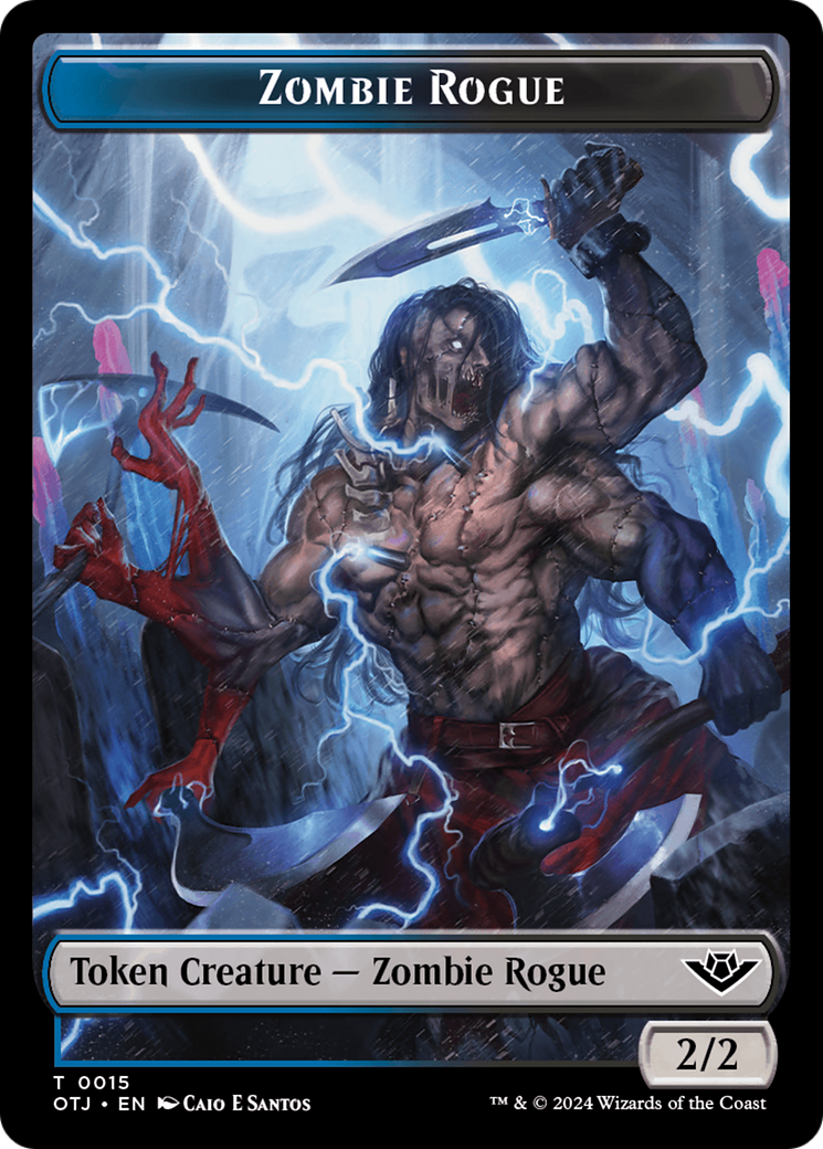 Mercenary // Zombie Rogue Double-Sided Token [Outlaws of Thunder Junction Tokens] | Nerdhalla Games