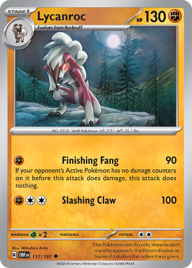 Lycanroc (117/197) [Scarlet & Violet: Obsidian Flames] | Nerdhalla Games