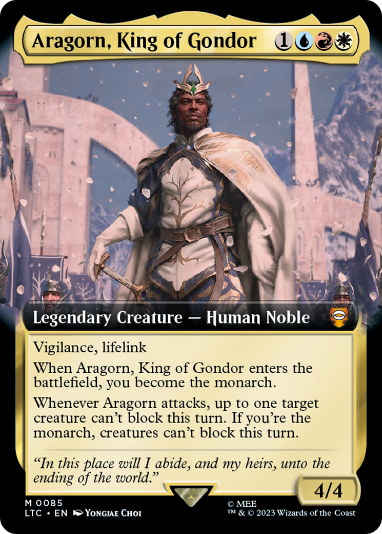 Aragorn, King of Gondor (Extended Art) [The Lord of the Rings: Tales of Middle-Earth Commander] | Nerdhalla Games