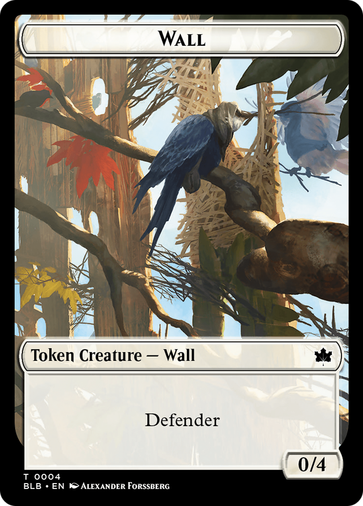 Wall // Intrepid Rabbit Double-Sided Token [Bloomburrow Tokens] | Nerdhalla Games